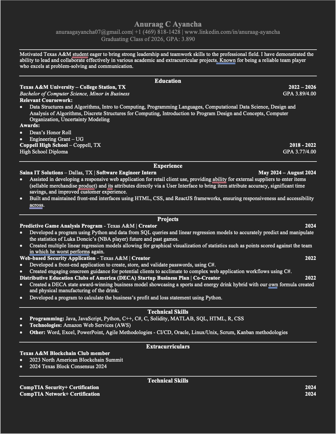 resume
